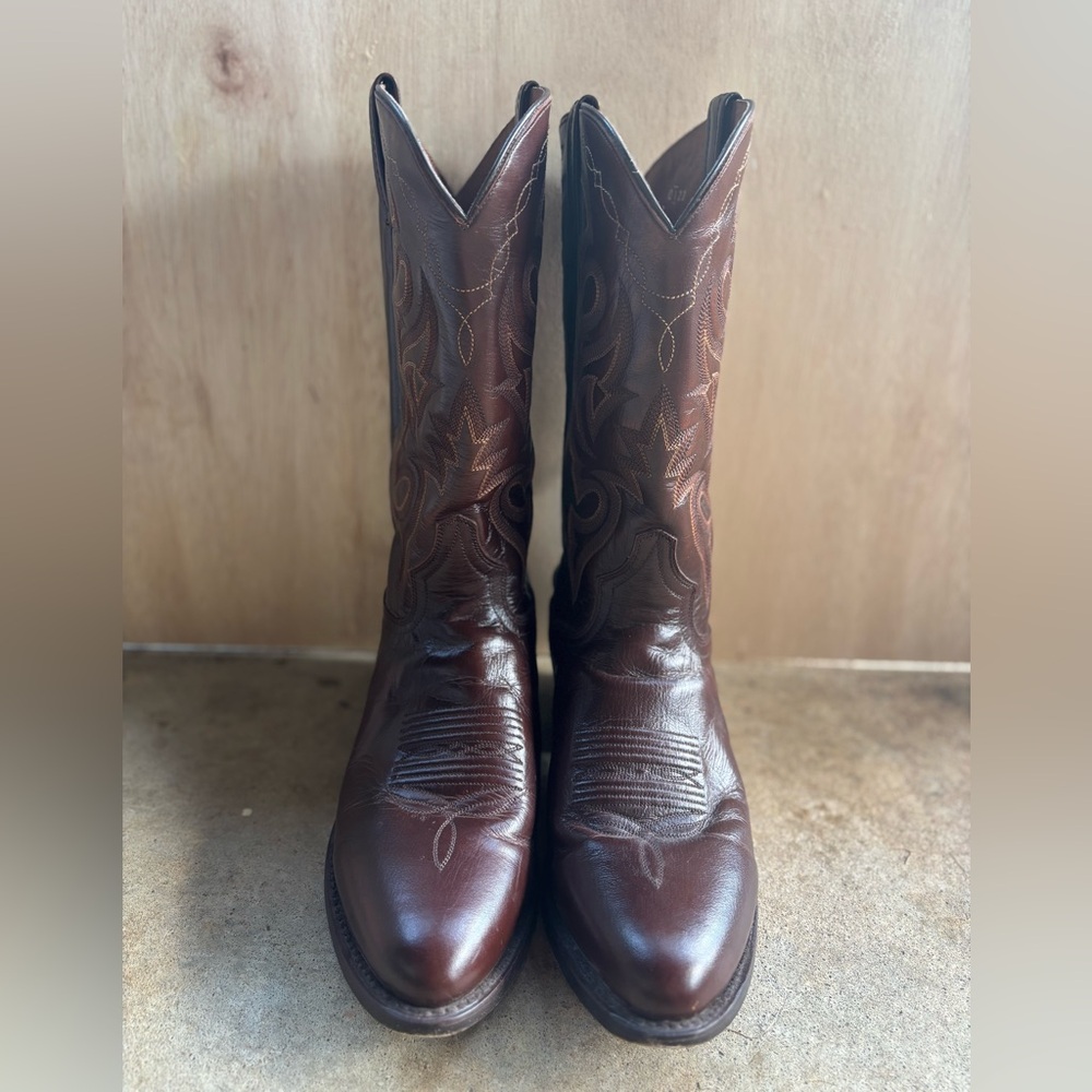 Dan Post Men’s Brown Leather Cowboy Boots DP2111R | Size 10.5 EW - Picture 4 of 15